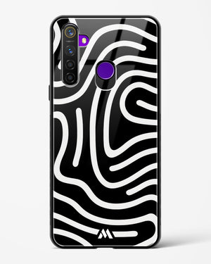 Monochrome Maze Glass Case Phone Cover (Realme)