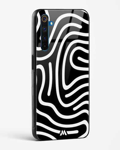 Monochrome Maze Glass Case Phone Cover (Realme)