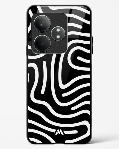 Monochrome Maze Glass Case Phone Cover (Realme)