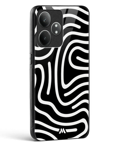 Monochrome Maze Glass Case Phone Cover (Realme)