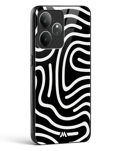 Monochrome Maze Glass Case Phone Cover (Realme)