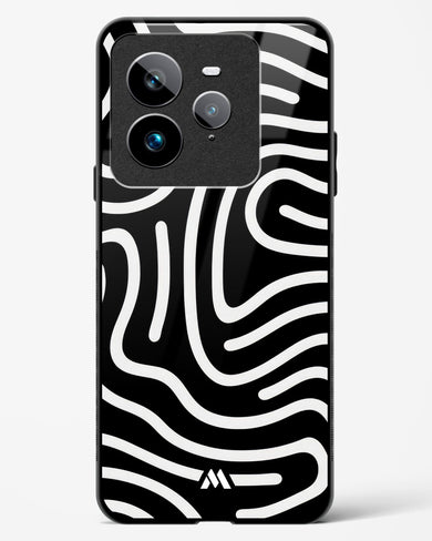 Monochrome Maze Glass Case Phone Cover (Realme)