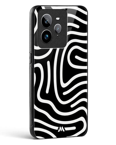 Monochrome Maze Glass Case Phone Cover (Realme)