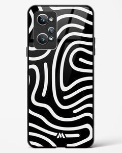 Monochrome Maze Glass Case Phone Cover (Realme)