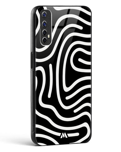 Monochrome Maze Glass Case Phone Cover (Realme)