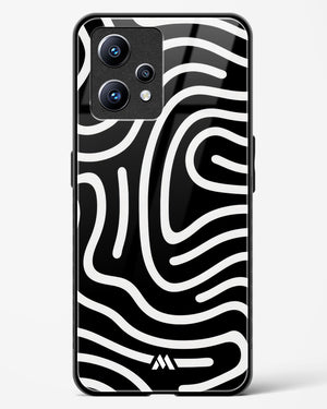 Monochrome Maze Glass Case Phone Cover (Realme)