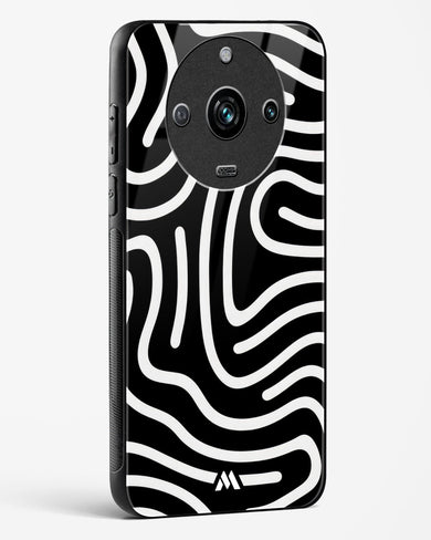 Monochrome Maze Glass Case Phone Cover-(Realme)