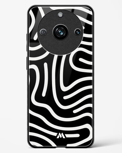 Monochrome Maze Glass Case Phone Cover-(Realme)