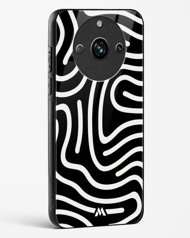 Monochrome Maze Glass Case Phone Cover-(Realme)