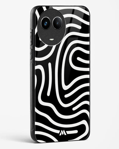 Monochrome Maze Glass Case Phone Cover (Realme)