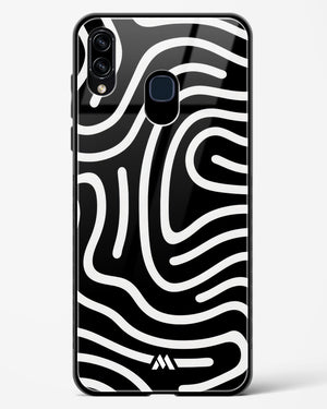 Monochrome Maze Glass Case Phone Cover-(Samsung)