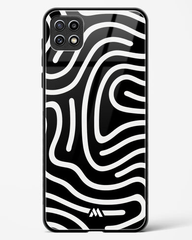 Monochrome Maze Glass Case Phone Cover-(Samsung)