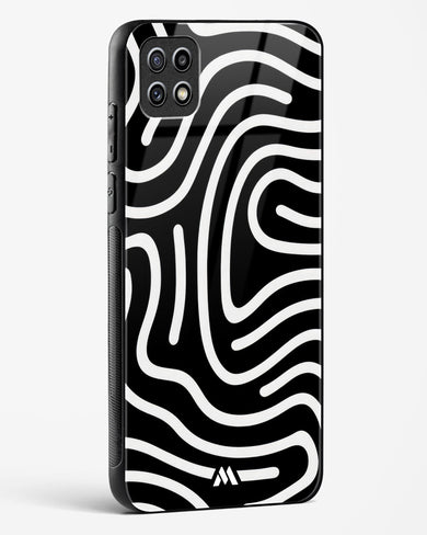 Monochrome Maze Glass Case Phone Cover-(Samsung)