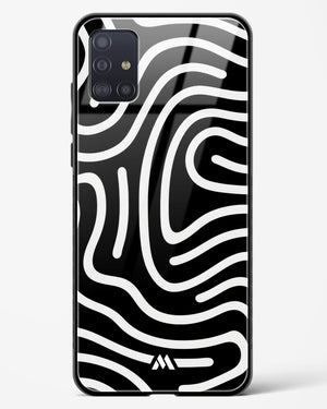 Monochrome Maze Glass Case Phone Cover-(Samsung)