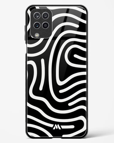 Monochrome Maze Glass Case Phone Cover-(Samsung)