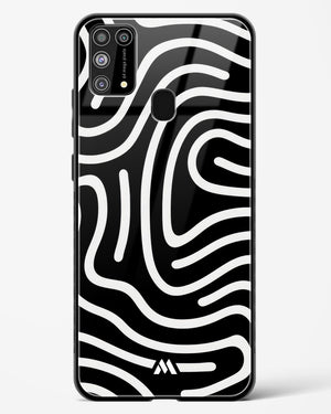 Monochrome Maze Glass Case Phone Cover-(Samsung)