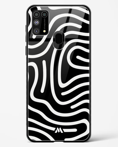 Monochrome Maze Glass Case Phone Cover-(Samsung)