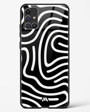 Monochrome Maze Glass Case Phone Cover-(Samsung)