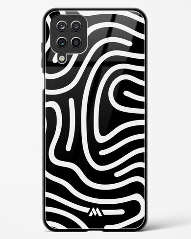 Monochrome Maze Glass Case Phone Cover-(Samsung)