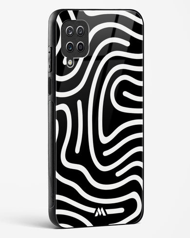 Monochrome Maze Glass Case Phone Cover-(Samsung)