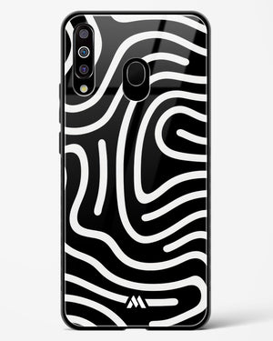 Monochrome Maze Glass Case Phone Cover-(Samsung)