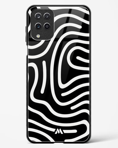 Monochrome Maze Glass Case Phone Cover-(Samsung)