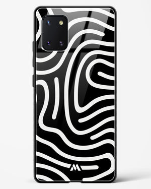 Monochrome Maze Glass Case Phone Cover-(Samsung)