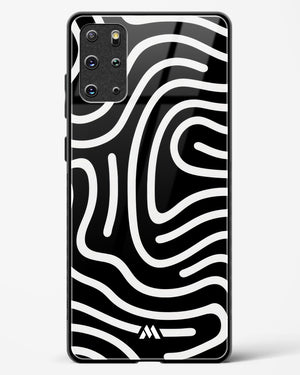 Monochrome Maze Glass Case Phone Cover-(Samsung)