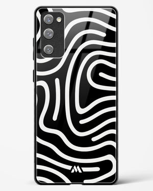 Monochrome Maze Glass Case Phone Cover-(Samsung)