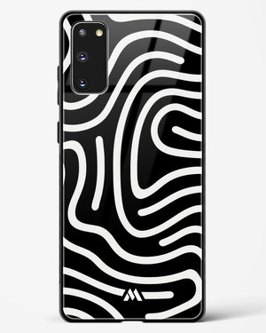 Monochrome Maze Glass Case Phone Cover-(Samsung)