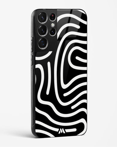 Monochrome Maze Glass Case Phone Cover (Samsung)