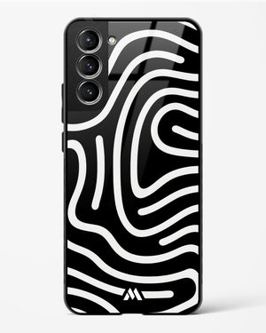 Monochrome Maze Glass Case Phone Cover-(Samsung)