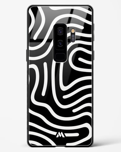 Monochrome Maze Glass Case Phone Cover-(Samsung)