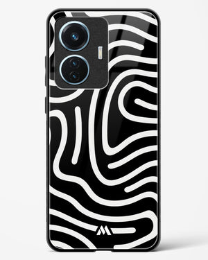Monochrome Maze Glass Case Phone Cover (Vivo)