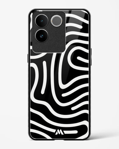 Monochrome Maze Glass Case Phone Cover-(Vivo)