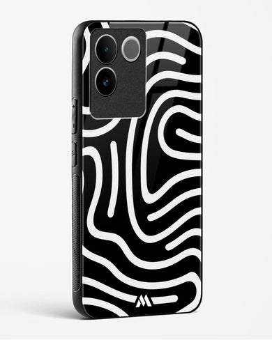 Monochrome Maze Glass Case Phone Cover-(Vivo)