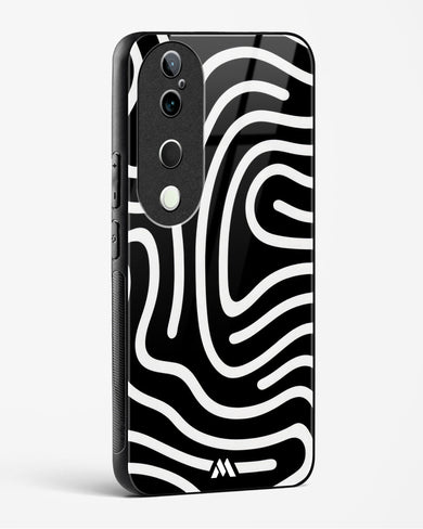 Monochrome Maze Glass Case Phone Cover (Vivo)