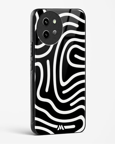 Monochrome Maze Glass Case Phone Cover (Vivo)