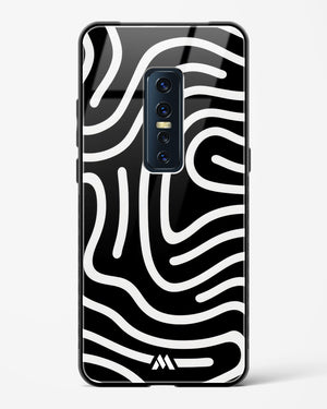 Monochrome Maze Glass Case Phone Cover (Vivo)