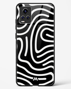 Monochrome Maze Glass Case Phone Cover-(Vivo)