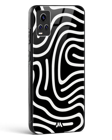 Monochrome Maze Glass Case Phone Cover-(Vivo)