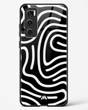 Monochrome Maze Glass Case Phone Cover-(Vivo)