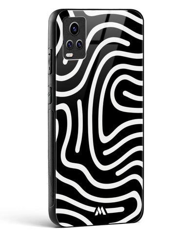 Monochrome Maze Glass Case Phone Cover-(Vivo)