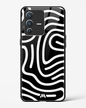 Monochrome Maze Glass Case Phone Cover (Vivo)
