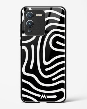 Monochrome Maze Glass Case Phone Cover-(Vivo)