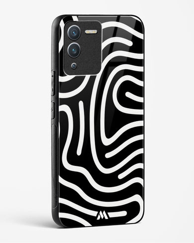 Monochrome Maze Glass Case Phone Cover-(Vivo)