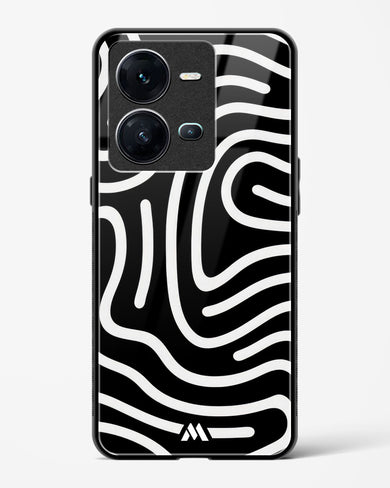 Monochrome Maze Glass Case Phone Cover-(Vivo)