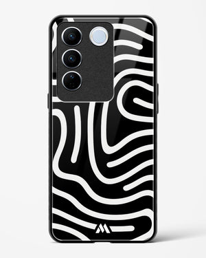 Monochrome Maze Glass Case Phone Cover (Vivo)