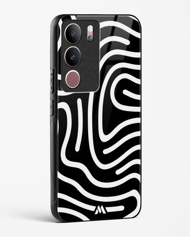 Monochrome Maze Glass Case Phone Cover (Vivo)