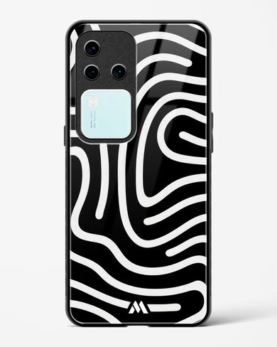 Monochrome Maze Glass Case Phone Cover (Vivo)